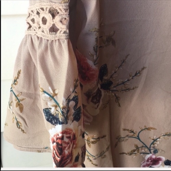 Taupe Bell Sleeve Kimono - Picture 7 of 7